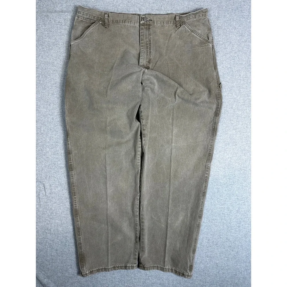 VTG Wrangler Carpenter Jeans Mens 42x32 Brown Baggy Y2K Utility Workwear Denim‎